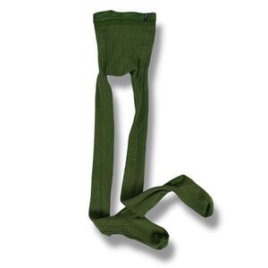 Collegien Girls Footed Tights size 9-10 Olive Sparkle